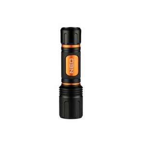 Neo LED CREE Zseblámpa, 20 W, 1500 lm, 6xAA, Fekete/Narancssárga kép