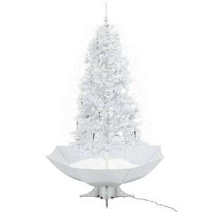 vidaXL fehér havazó karácsonyfa ernyő alakú talppal 190 cm kép