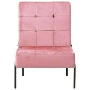 Rózsaszín bársony pihenőszék 65 x 79 x 87 cm kép