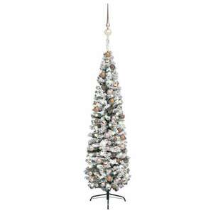 vidaXL fehér vékony karácsonyfa 240 cm kép