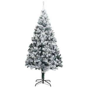 vidaXL fehér PVC műkarácsonyfa LED-ekkel és gömbszettel 180 cm kép