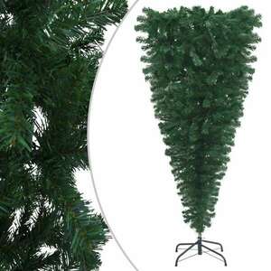 vidaXL zöld fél műkarácsonyfa LED fényekkel és gömbszettel 180 cm kép