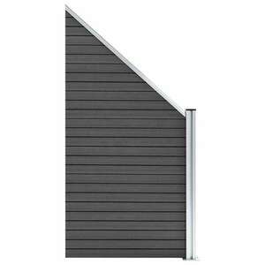 Fekete wpc kerítéspanel 95 x (105-180) cm kép