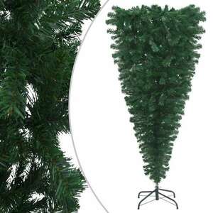 Zöld fél műkarácsonyfa led-ekkel és gömbszettel 240 cm kép