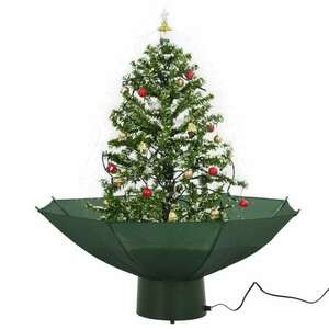 vidaXL zöld havazó karácsonyfa ernyő alakú talppal 75 cm kép