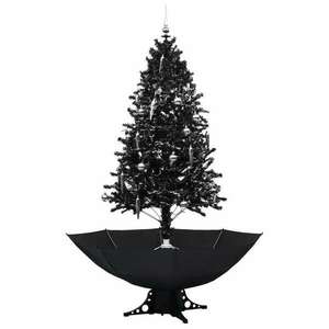 Fekete pvc havazó karácsonyfa ernyő alakú talppal 190 cm kép