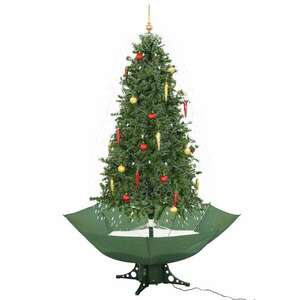 vidaXL zöld havazó karácsonyfa ernyő alakú talppal 190 cm kép