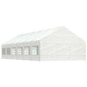 vidaXL fehér polietilén pavilon tetővel 13, 38 x 5, 88 x 3, 75 m kép
