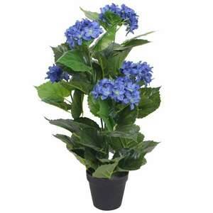 vidaXL műhortenzia virágcseréppel 60 cm kék kép