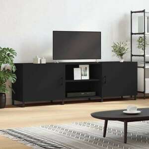 vidaXL fekete műfa TV-szekrény 150 x 30 x 50 cm kép