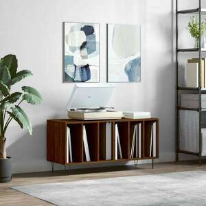 vidaXL barna tölgy színű szerelt fa hanglemezszekrény 100 x 38 x 48 cm kép