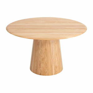 Natúr színű tölgyfa kerek étkezőasztal ø 126 cm Mushroom – Gazzda kép