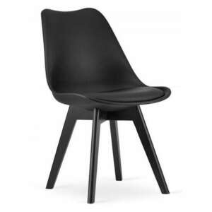 Konyha/nappali szék, Artool, Mark, PP, fa, fekete, 49x55.5x82.5 cm kép