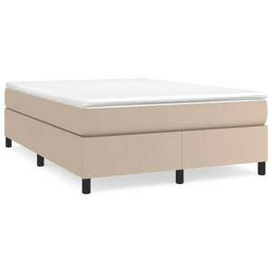 Cappuccino színű műbőr rugós ágy matraccal 160 x 200 cm kép