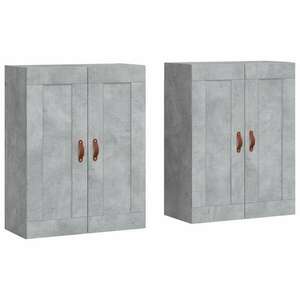 2 db betonszürke szerelt fa falra szerelhető szekrény kép