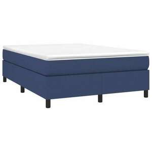 Kék szövet rugós ágy matraccal 140 x 190 cm kép