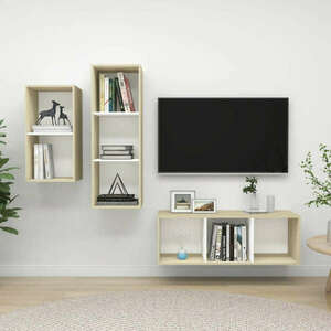 vidaXL fehér falra szerelhető forgácslap TV-szekrény 37 x 37 x 72 cm kép