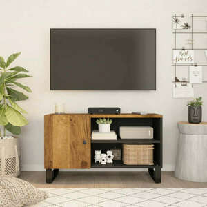 vidaXL tömör mangó- és szerelt fa TV-szekrény 80 x 33 x 46 cm kép