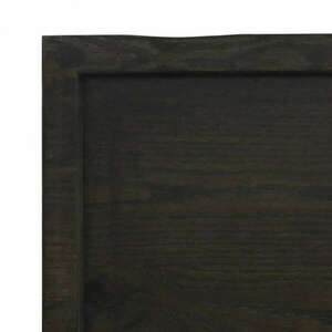 vidaXL sötétszürke kezelt tömör fa fürdőszobai pult 100x60x6 cm kép