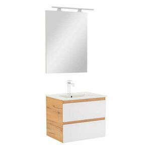 Vario Forte 60 komplett fürdőszoba bútor tölgy-fehér kép