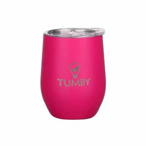 Tumby termosz pohár sötét rózsaszín kép