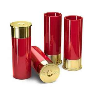 Sörétes lőszer alakú shotpohár, piros, 4db kép