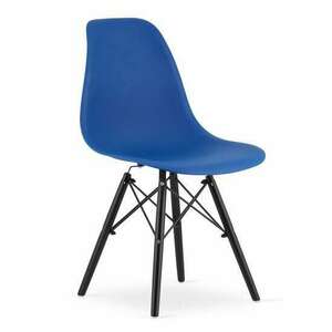 Skandináv stílusú szék, Artool, Osaka, PP, fa, kék és fekete, 46x... kép
