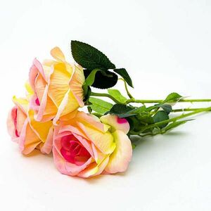 Bársony tapintású rózsaszín rózsa 5 db kép