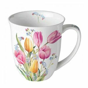 AMB.18417030 Tulips Bouquet porcelánbögre 0, 4l kép