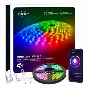 NITEBIRD SL3 Smart Wi-Fi-s RGB LED szalag 2x5m, zene és APP vezérlés kép