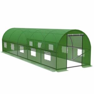 Kerti üvegház, alagút típusú fémkerettel, 300x800cm, zöld, 24nm kép