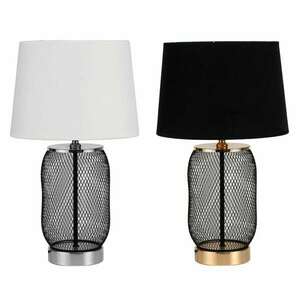 Asztali lámpa DKD Home Decor Ezüst színű Fekete Aranysàrga Fém Fe... kép