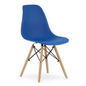 Skandináv stílusú szék, Artool, Osaka, PP, fa, kék és natúr, 46x5... kép