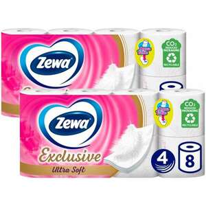 Zewa Exclusive Ultra Soft 4 rétegű Toalettpapír 2x8 tekercs kép