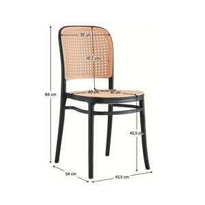 Rakásolható szék, fekete/bézs, LENITA kép