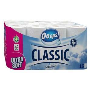 Toalettpapír OOOPS! Classic Sensitive 3 rétegű 16 tekercs kép