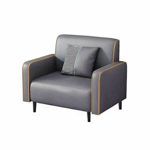 BeComfort kényelmes skandináv stílusú textilbőr szürke fotel 75x6... kép