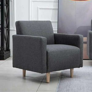 BeComfort kényelmes skandináv stílusú szövet szürke fotel 70x61x7... kép