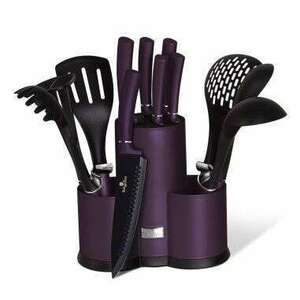 Kés és konyhai eszközök készlete, 12 db, Purple Eclipse Collectio... kép