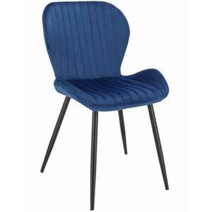 Konyha/nappali szék, Mercaton, Veira, bársony, fém, kék, 50x58x84 cm kép