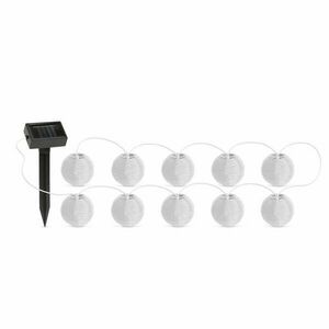 Édenkert - Sir 10 lampioane solare LED alb rece 3, 7 m kép