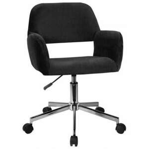 Irodai szék, Akord, forgó, bársony, fekete, 58x60x78-90 cm kép