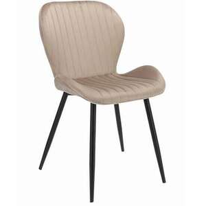 Konyha/nappali szék, Mercaton, Veira, bársony, fém, bézs, 52x56x85 cm kép