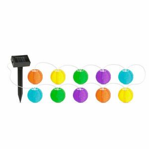 Édenkert - 10 különböző színű napelemes LED lámpa sora, hideg feh... kép