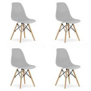 4 székből álló készlet skandináv stílus, Mercaton, Osaka, PP, fa, ... kép