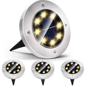 LED-es szolár Lámpa - ezüst kép