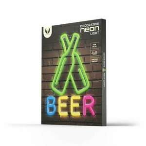 Neon plexi led dekorációs lámpa Beer sör többszínű kép