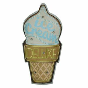 Led dekorációs lámpa retro fém ice cream fagyi kép
