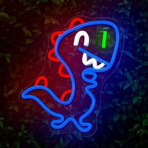 Neon LED Jurassic baby dino kék dekorációs lámpa kép