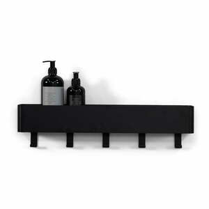 Fekete fali acél fürdőszobai polc Multi – Spinder Design kép